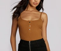 Back To Basics Henley Bodysuit