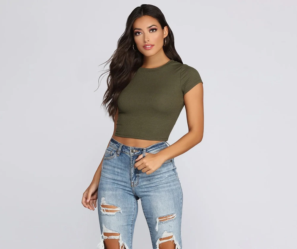 Short And Sweet Cropped Tee