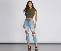 Short And Sweet Cropped Tee