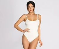 Basic Ribbed Knit Bodysuit