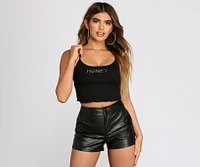 Rhinestone Honey Graphic Tank