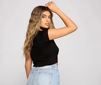Got It From My Mama Crop Knot Tee