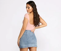 Spring Time Chic Tie Front Bodysuit