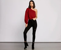 Comfy-Chic One Sleeve Top