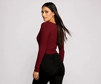 Basic Long Sleeve V-Neck Bodysuit