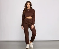 Cozy French Terry Knit Crop Top