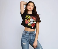 Rocker-Chic Split Screen Graphic Tee