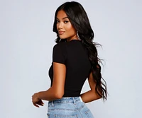 Just Bitten Cropped Graphic Tee