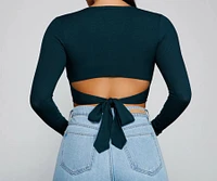 Go With It Ribbed Knit Crop Top