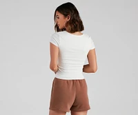 Simple Staple Ribbed Knit Top