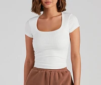 Simple Staple Ribbed Knit Top