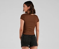 Simple Staple Ribbed Knit Top