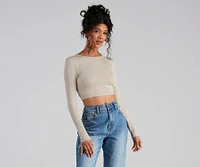 Go With It Ribbed Knit Crop Top