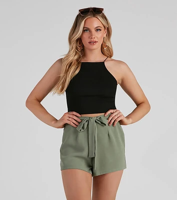Cute Essential Cropped Halter Top