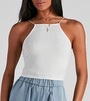 Cute Essential Cropped Halter Top