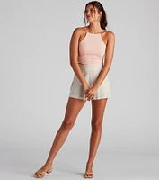 Cute Essential Cropped Halter Top