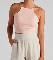 Cute Essential Cropped Halter Top