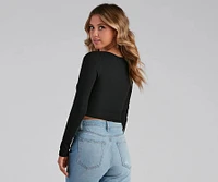 Ready Or Not Scoop Neck Crop Top