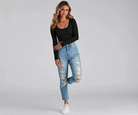 Ready Or Not Scoop Neck Crop Top