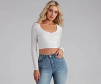 Ready Or Not Scoop Neck Crop Top