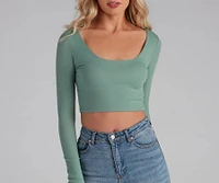 Ready Or Not Scoop Neck Crop Top