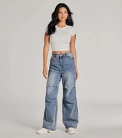 Casual Must-Have Crew Neck Crop Top