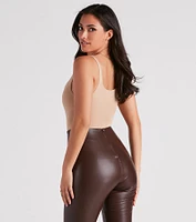 Less Is More Smooth Tank Bodysuit
