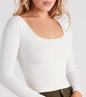 Clean Lines Scoop Neck Seamless Top