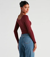 Clean Lines Scoop Neck Seamless Top