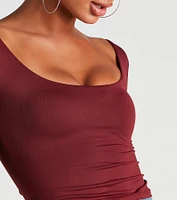 Clean Lines Scoop Neck Seamless Top