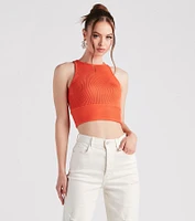 Hit Up The Basic Sleeveless Crop Top