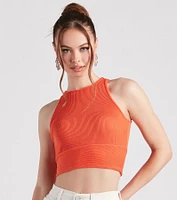 Hit Up The Basic Sleeveless Crop Top