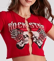 Totally Rockin' Safety Pin Graphic Tee