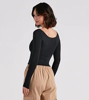 Clean Lines Scoop Neck Seamless Top