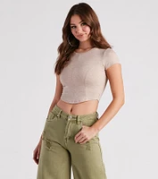 All The Details Rib Knit Crop Top