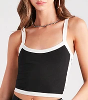 Retro Street Style Tank Crop Top