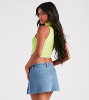Casual Staple Mock Neck Tank Top