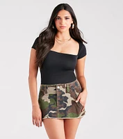 Smooth Silhouette Short Sleeve Bodysuit