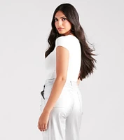 Smooth Silhouette Short Sleeve Bodysuit
