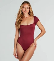 Smooth Silhouette Short Sleeve Bodysuit