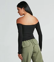 Day To Off-The-Shoulder Crop Top