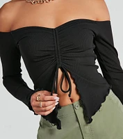 Day To Off-The-Shoulder Crop Top