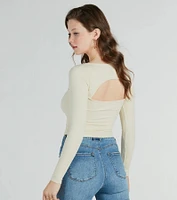 Signature Stunner Long Sleeve Rib Knit Top