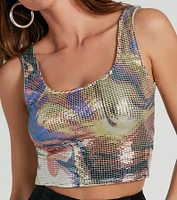 Perfect Blend Sequin Swirl Tank Top