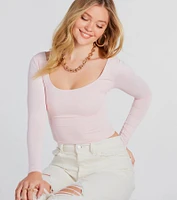 Clean Lines Scoop Neck Seamless Top