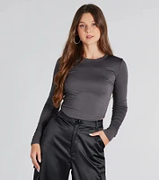 Smooth Classic Long Sleeve Crop Top