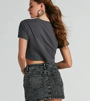 Stay True To Rock N Roll Graphic Crop Tee