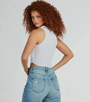 Main Character Sleeveless Tank Crop Top