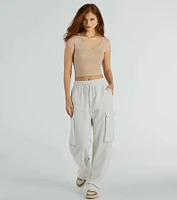 So Good Basic Scoop Neck Crop Tee