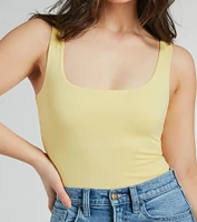 Staple Piece Scoop Neck Bodysuit